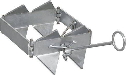 Boat Anchor 13LBS/19LBS/25LBS with Anchor Rope, Hot-Dipped Galvanized Folding Anchor, Boat Slide Cube Anchor (Box Style) Suitable for Boats in Kuwait