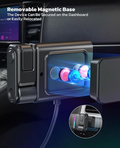 محول Nulaxy Bluetooth 5.3 AUX للسيارة مع قاعدة مغناطيسية قابلة للفصل وإلغاء الضوضاء، مجموعة استقبال موسيقى بلوتوث هاي فاي مع توصيل وتشغيل USB للمكالمات بدون استخدام اليدين وصوت ستيريو in Kuwait