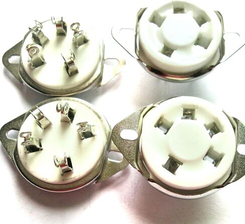 كاري 4 قطعة 5pin أنبوب السيراميك مآخذ ل 807 صمام 5-21 الولايات المتحدة نمط قاعدة الصوت أمبير in Kuwait