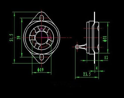 كاري 4 قطعة 5pin أنبوب السيراميك مآخذ ل 807 صمام 5-21 الولايات المتحدة نمط قاعدة الصوت أمبير in Kuwait