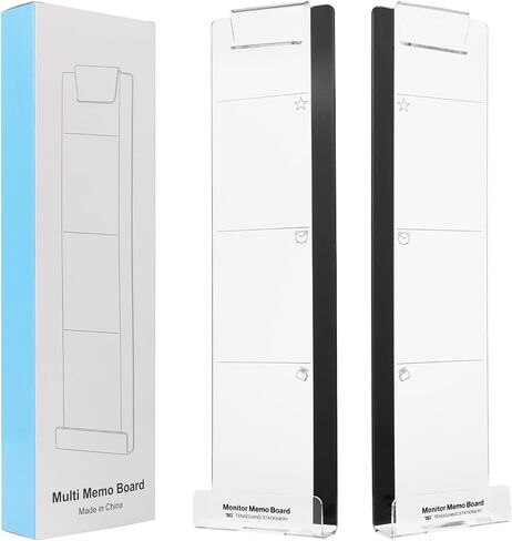 Monitor Memo Board,Monitor Sticky Note Holder,Computer Accessories for Desk,Unique Desk Accessories Gifts for Office Women/Man 1Set (Left & Right) (with Phone Holder) in Kuwait