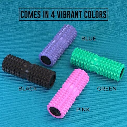Nordic Lifting Vibrating Foam Roller w/ 5 Intensity Vibration, High Density EVA Foam for Deep Tissue Massage & Muscle Recovery - Ideal for Back Pain, Plantar Fasciitis Relief, Physical Therapy - Black in Kuwait