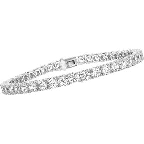 14k Gold Round Cut Lab Grown Diamond Tennis Bracelet Gift for Women (1 ct to 10 ct, Color-D, Clarity- VS)