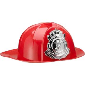 Forum Novelties 68165 Deluxe Fireman's Helmet Adult Accessory, Standard, Red