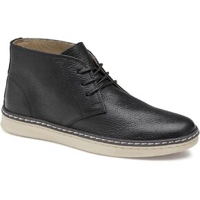 Johnston & Murphy Boy's Mcguffey Chukka (Little Kid/Big Kid) Black Full Grain 13 Little Kid M