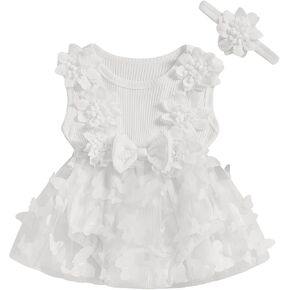 FIOMVA Baby Girl Lace Romper Bodysuit Outfits for Birthday,photoshoot,photography,Cake Smash,Gift