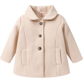 JEELLIGULAR Toddler Baby Girl Coats Kids Cloak Button Warm Thick Jacket Clothes Baby Fall Winter Outwear Clothes Set