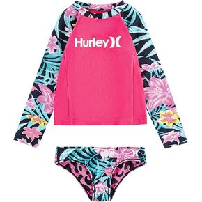 Hurley Girls Long Sleeve Rash Guard Swimsuit