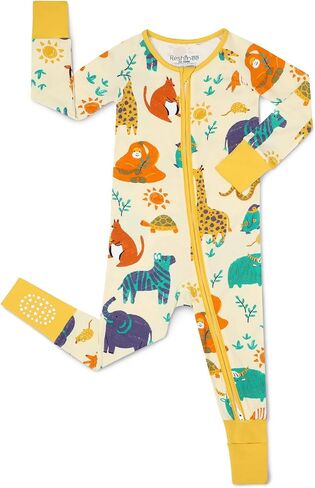 Bamboo Viscose Baby Footie Pajama, Zipper Pajamas for Baby Boys & Baby Girls, Sleep & Play Footed Pjs 3-6M in Kuwait