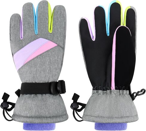Duoyeree Kids Waterproof Ski Gloves Warm Winter Accessories for Boys & Girls Aged 4-13. in Kuwait