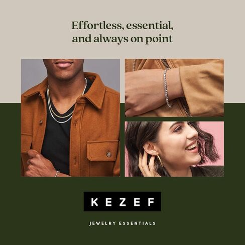 قلادة من الفضة الاسترلينية - سلسلة مربعة 1 مم - لا تسبب الحساسية ومقاومة للتلطخ - تصميم كلاسيكي، مقاس مريح - 30.48 سم - 101.6 سم - من كيزف كرييشنز in Kuwait