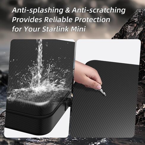 Starlink Mini Case, Travel Case for Starlink Mini, Sturdy Briefcase for Mini Starlink with Side Supporting for Mini Accessories, Portable Bag Black in Kuwait