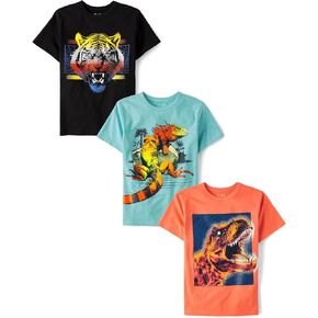 The Children's Place Boys' Assorted Everday Short Sleeve Graphic T-Shirts,multipacks in Saudi Arabia