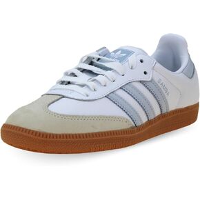 Adidas Samba OG Womens (White Halo Blue Gum, US Footwear Size System, Adult, Women, Numeric, Medium, 9)