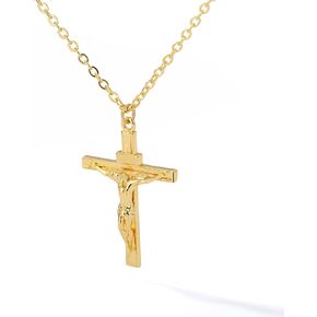 VAttract Cross Necklace for Women 18K Gold Plated Cross Pendant Choker Necklace for teen girls