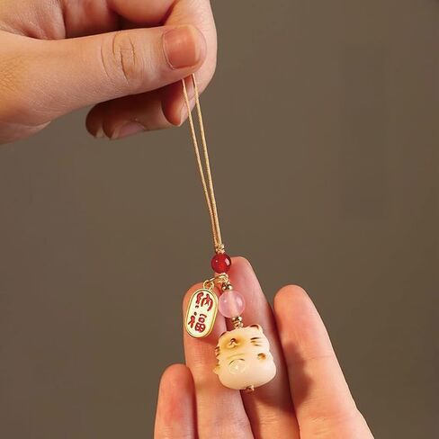 Cat Cell Phone Charm in Charcoal Grill Color in Saudi Arabia
