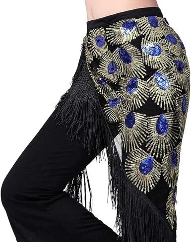 تنورة نسائية للرقص الشرقي على شكل وشاح بحزام مثلث مع هامش in Kuwait