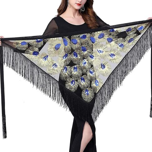 تنورة نسائية للرقص الشرقي على شكل وشاح بحزام مثلث مع هامش in Kuwait