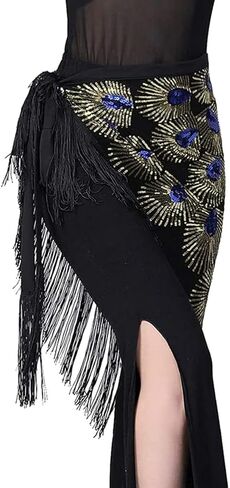 تنورة نسائية للرقص الشرقي على شكل وشاح بحزام مثلث مع هامش in Kuwait