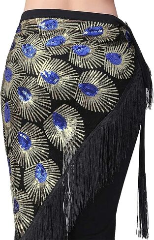 تنورة نسائية للرقص الشرقي على شكل وشاح بحزام مثلث مع هامش in Kuwait