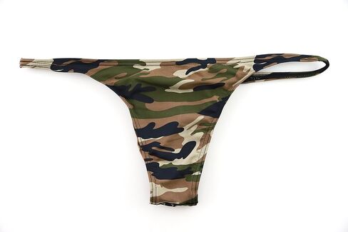 Men's Sexy Bikini Silk Camouflage Briefs Low Waist Beach Shorts Swimwear in Saudi Arabia