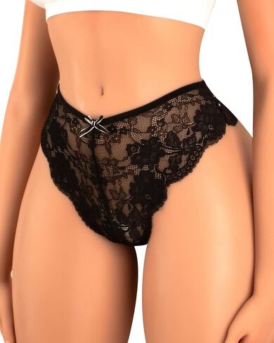 Banamic Sexy Underwear for Women Floral Lace Panties Low waist Thong Cheeky Briefs in Saudi Arabia