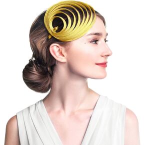 White Sinamay Fascinator Hat Wedding Party Headband Party Hat for Women