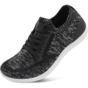 L-RUN Mens Walking Shoes Wide Toe Barefoot Shoes Minimalist Men's Casual Dress Shoes Breathable Zero Drop Fashion Sneakers