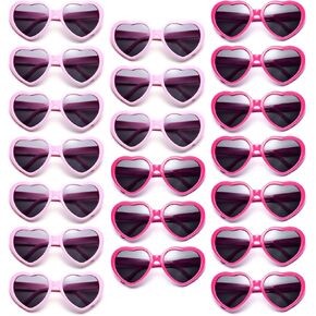 Pibupibu 10/20 Packs Wholesale Neon Colors Heart Retro Style Party Favors Sunglasses