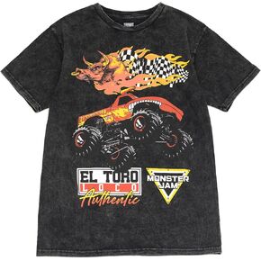 تي شيرت Monster Jam Grave Digger Megalodon El Toro Loco للكبار