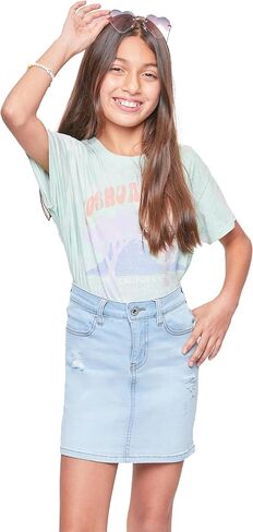 YMI Girls High-Rise Essential Denim Skirt in Kuwait