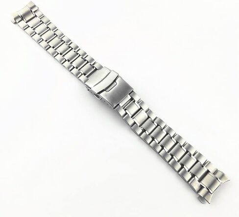Curved End Replacement Watch Band 18mm 20mm 22mm 24mm Stainless Steel Watchband Double Lock Buckle Wrist Belt Watch Strap SB5ZWT in Kuwait