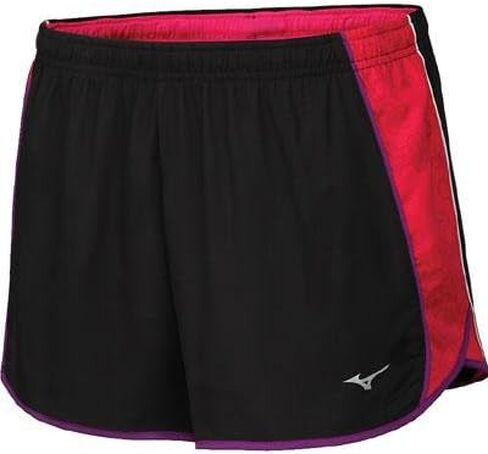 شورت Mizuno Running للنساء Drylite Mustang، مقاس X-Large، أسود/ظل داكن in Kuwait