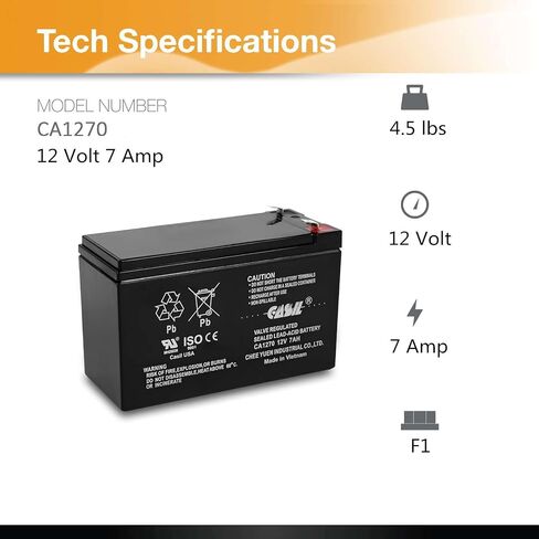 Casil 12V 10Ah Replacement Battery Compatible with APC Smart-UPS SMT1000, SMC1500, SMT1000C, SMT1000US, SU1000, SU1000BX120, SUA1000US, SUA1000 2 Pack in Saudi Arabia