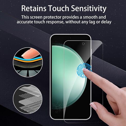 2 Pack Privacy Screen Protector for Samsung Galaxy S21 Plus with 2 Pack Camera Lens Protector, HD Clear Tempered Glass Film, Anti Spy, Anti Scratch, 9H Hardness, Touch Sensitive, Bubble Free in Saudi Arabia