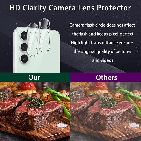 2 Pack Privacy Screen Protector for Samsung Galaxy S21 Plus with 2 Pack Camera Lens Protector, HD Clear Tempered Glass Film, Anti Spy, Anti Scratch, 9H Hardness, Touch Sensitive, Bubble Free in Saudi Arabia