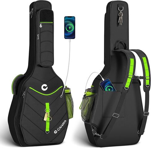 CAHAYA Guitar Bag Electric Case - 0.47in Thick Padding 5 Pockets Electric Guitar Gig Bag with Back Hanger Loop Electric Backpack with Adjustable Shoulder Strap Compatible with ST LP TELE in Kuwait