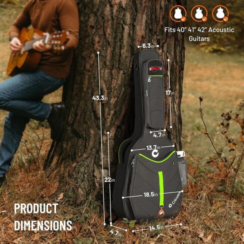 CAHAYA Guitar Bag Electric Case - 0.47in Thick Padding 5 Pockets Electric Guitar Gig Bag with Back Hanger Loop Electric Backpack with Adjustable Shoulder Strap Compatible with ST LP TELE in Kuwait