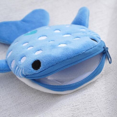 2Pcs Cute Whale Shark Coin Purse, Shark Wallet Novelty Purse Aesthetic Kawaii Accessories With Zipper Funny Small Plush Girls Wallet Women's Coin Purses and Pouches, Men's Fashion in Kuwait