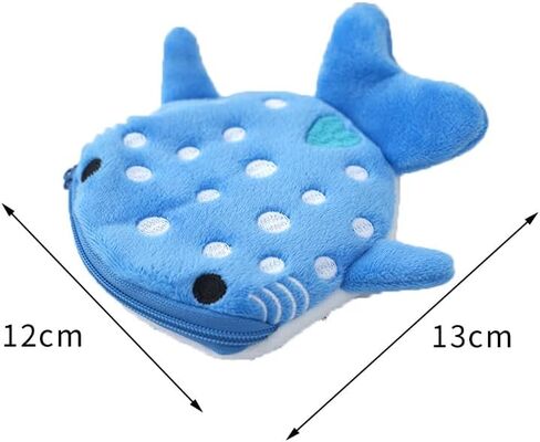 2Pcs Cute Whale Shark Coin Purse, Shark Wallet Novelty Purse Aesthetic Kawaii Accessories With Zipper Funny Small Plush Girls Wallet Women's Coin Purses and Pouches, Men's Fashion in Kuwait