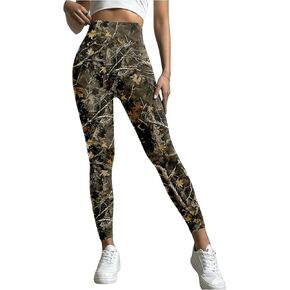GORGLITTER Women's Reflective Splash Ink Print High Waisted Leggings Y2K Fitted Pants