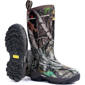 WOVENPAK Hunting Rubber Boots for Women, Waterproof Outdoor Rain Boots, Neoprene Insulated Boots for Gardening, Farming, Size 6-11