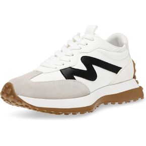 Steve Madden Women's Campo Sneaker, White Mesh, 6