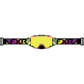 FXR Maverick Snowmobile Goggle Vivid Anti Fog Scratch Dual Pane Yellow Lens
