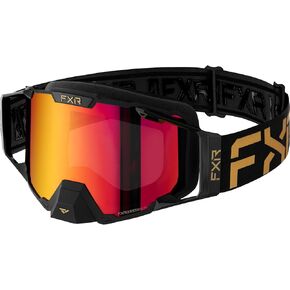 FXR Pilot LE Snow Goggle Low-Profile Dual-Layer Anti Fog Scratch Lens Bronze - Bronze HD/Inferno - One Size