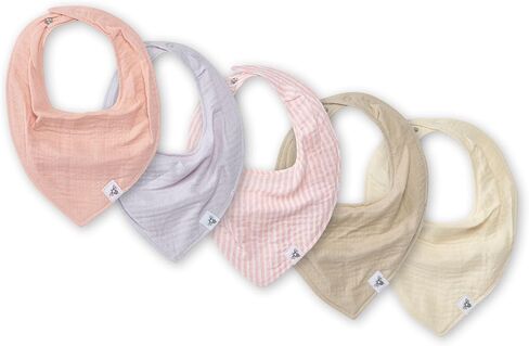 Burt's Bees Baby Infant Bibs, 100% Organic Cotton Drool Cloths, Newborn Essentials in Kuwait