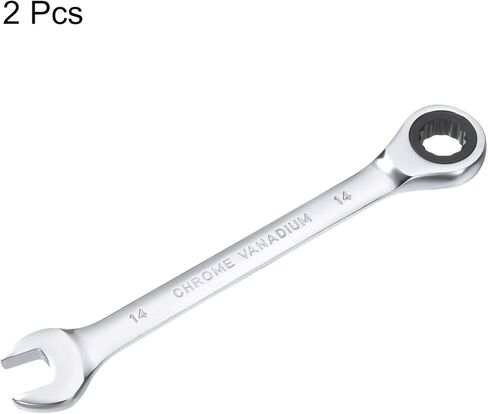 HARFINGTON 4 قطع مفتاح ربط 7 مم متري 12PT Cr-V مصقول بالكروم مفتاح ربط مزدوج النهاية مع 72 سن وحركة 5 درجات أداة مفتاح تروس صناعية للإصلاح in Kuwait