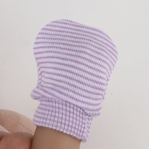 DRESHOW BQUBO 3 Pack Newborn Hospital Hat and Mittens Infant Baby Beanie with Bow Soft Cute Knot Nursery Cap in Kuwait