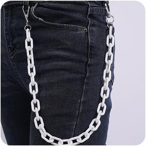 YERTTER Cute Color Chunky Acrylic Pants Chain Jeans Chain Pocket Chain Punk Link Chain Hiphop Grunge Pant Accessories for Women Men Egirls in Saudi Arabia