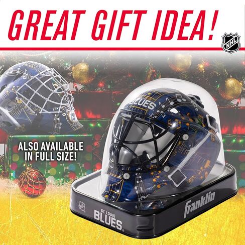 Franklin Sports NHL Team Logo Mini Hockey Goalie Mask with Case - Collectible Goalie Mask with Official NHL Logos and Colors in Kuwait